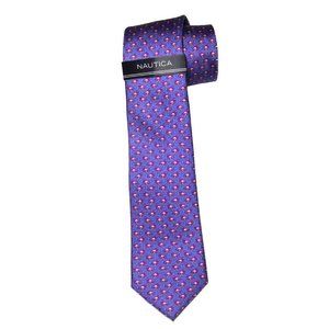Nautica Silk Tie Purple Pink Flamingos Pattern Men's